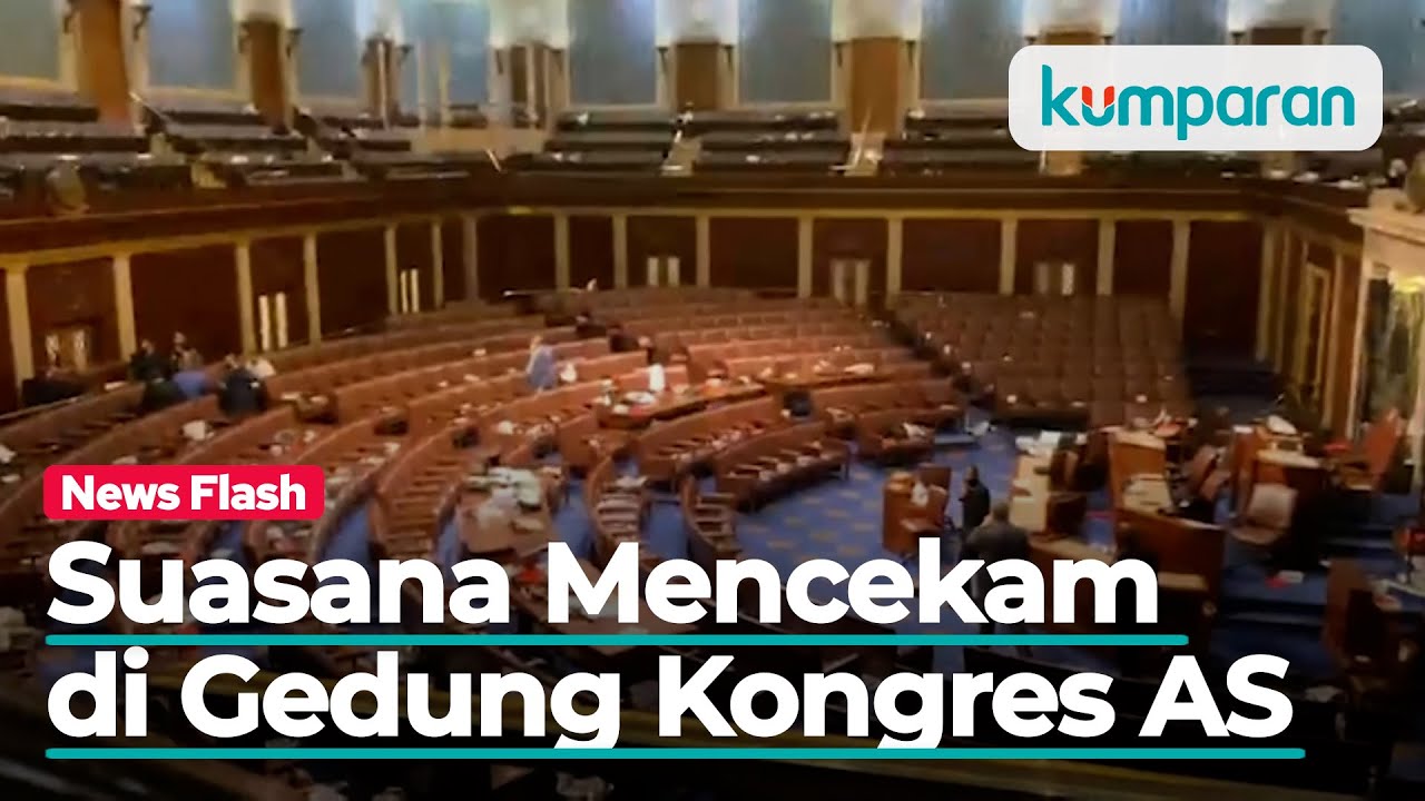 Suasana Mencekam di Dalam Gedung Kongres AS Saat Pendukung Trump Gelar Aksi Protes