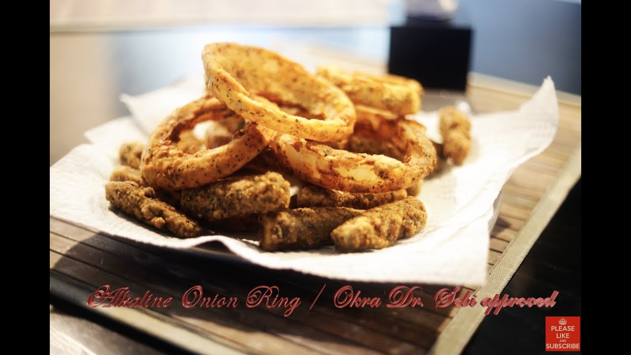 Alkaline  Okra and Onion Rings Dr  Sebi approved