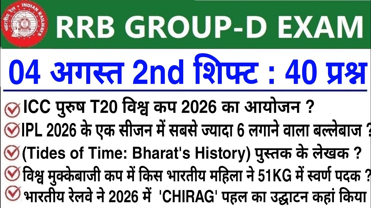 RRB Group D August 4th 2nd Shift Analysis | Today's Group D 2nd Shift Analysis | Group D Analysis...