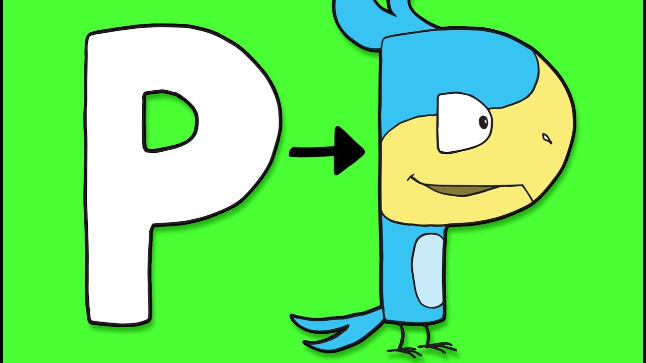 P for Papegøye | Øisteins Blyant ABC