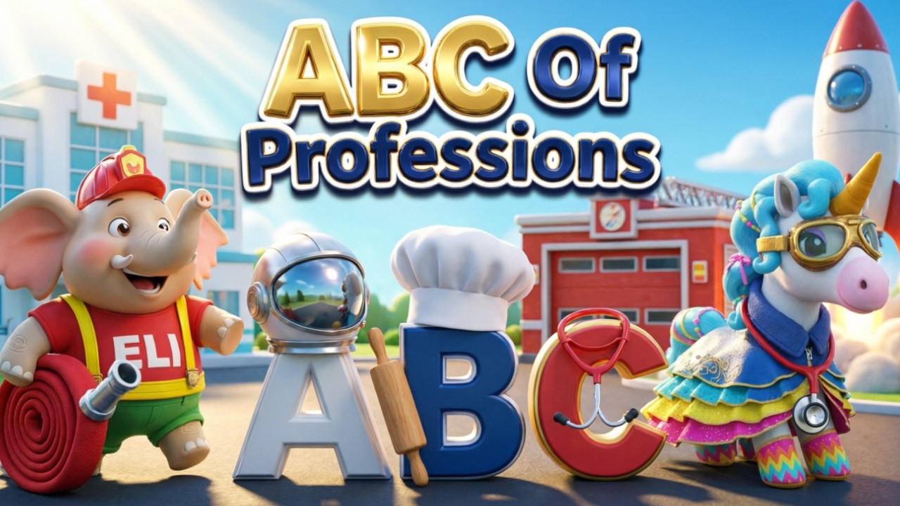 ABC of Professions | Learn A to Z Jobs & Careers for Kids | Elephant ELI & Unicorn | ABC Spotlight