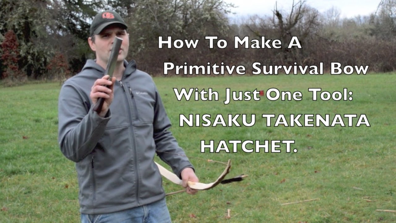 Takenata Hatchet. Making a Primitive Archery Survival Bow With Just One Tool.
