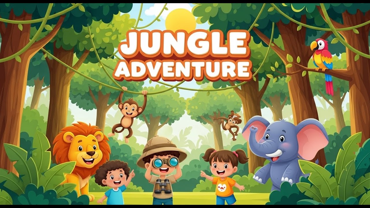 Jungle Adventure 🌴🦁 | Fun Learning Song for Kids | Happy Tale & Tune