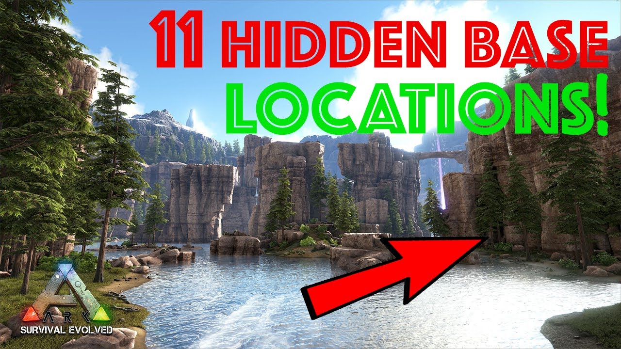 ARK RAGNAROK - 11 HIDDEN BASE LOCATIONS FOR SOLO/DUO ARK: SURVIVAL EVOLVED