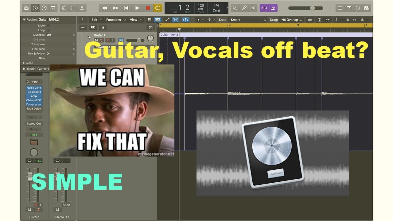 FIX AUDIO TIMING Logic Pro X | Flex Pitch + Quantize