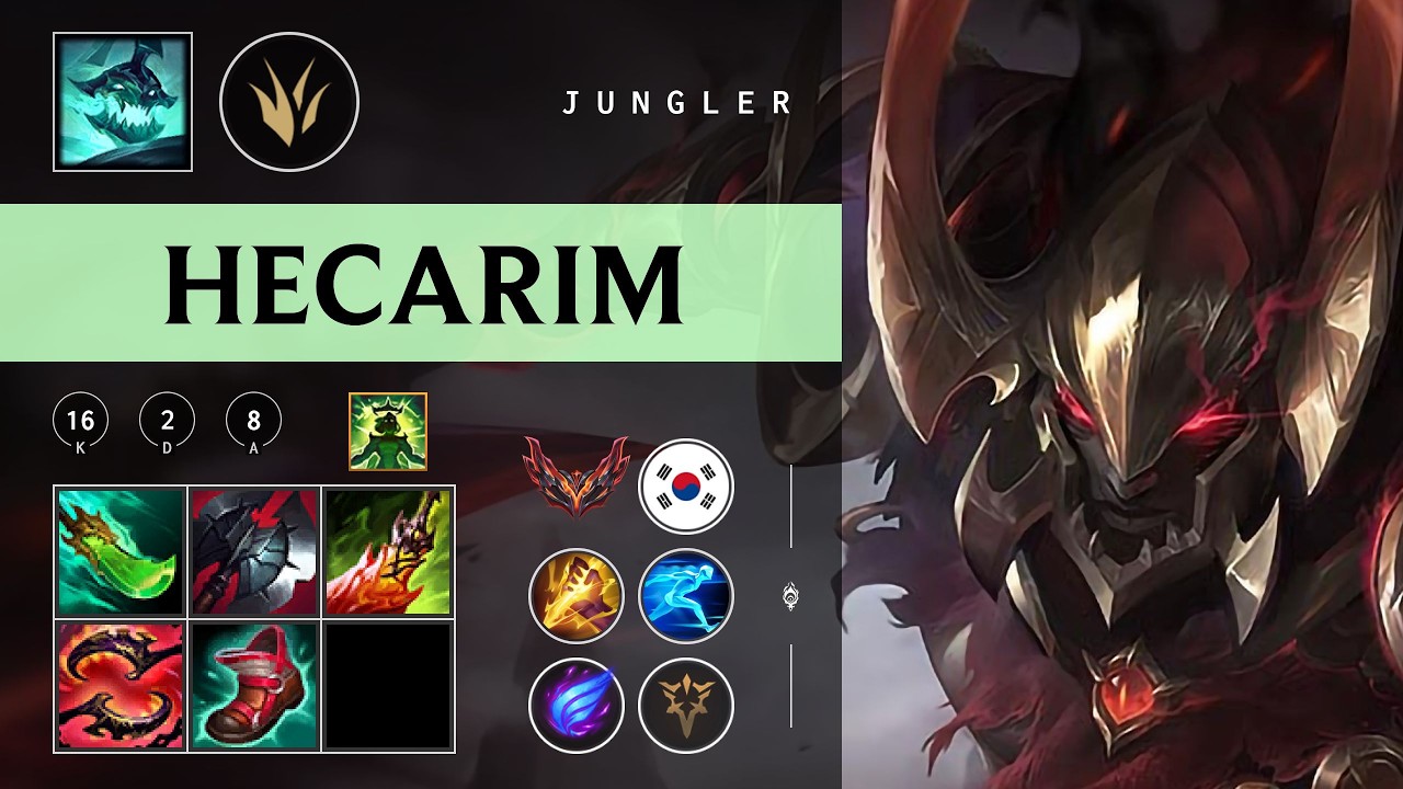 Hecarim Jungle vs Nunu & Willump - KR Grandmaster Patch 26.04