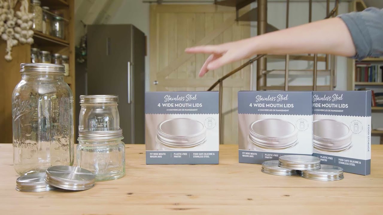 A Plastic-Free Pantry MUST: Stainless Steel Mason Jar Lids