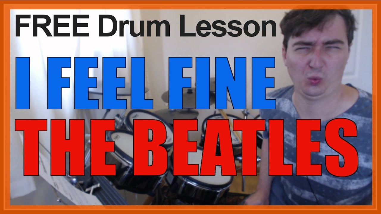 ★ I Feel Fine (The Beatles) ★ FREE Video Drum Lesson | How To Play DRUM BEAT (Ringo Starr)