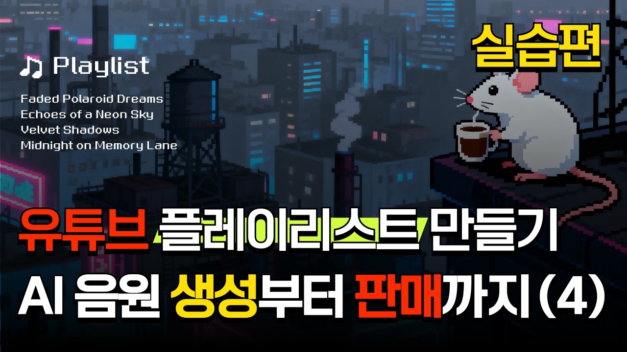 Suno AI 음악, 그냥 두면 0원입니다. 유튜브 플리로 '자동 수익' 만들기(실전압축)