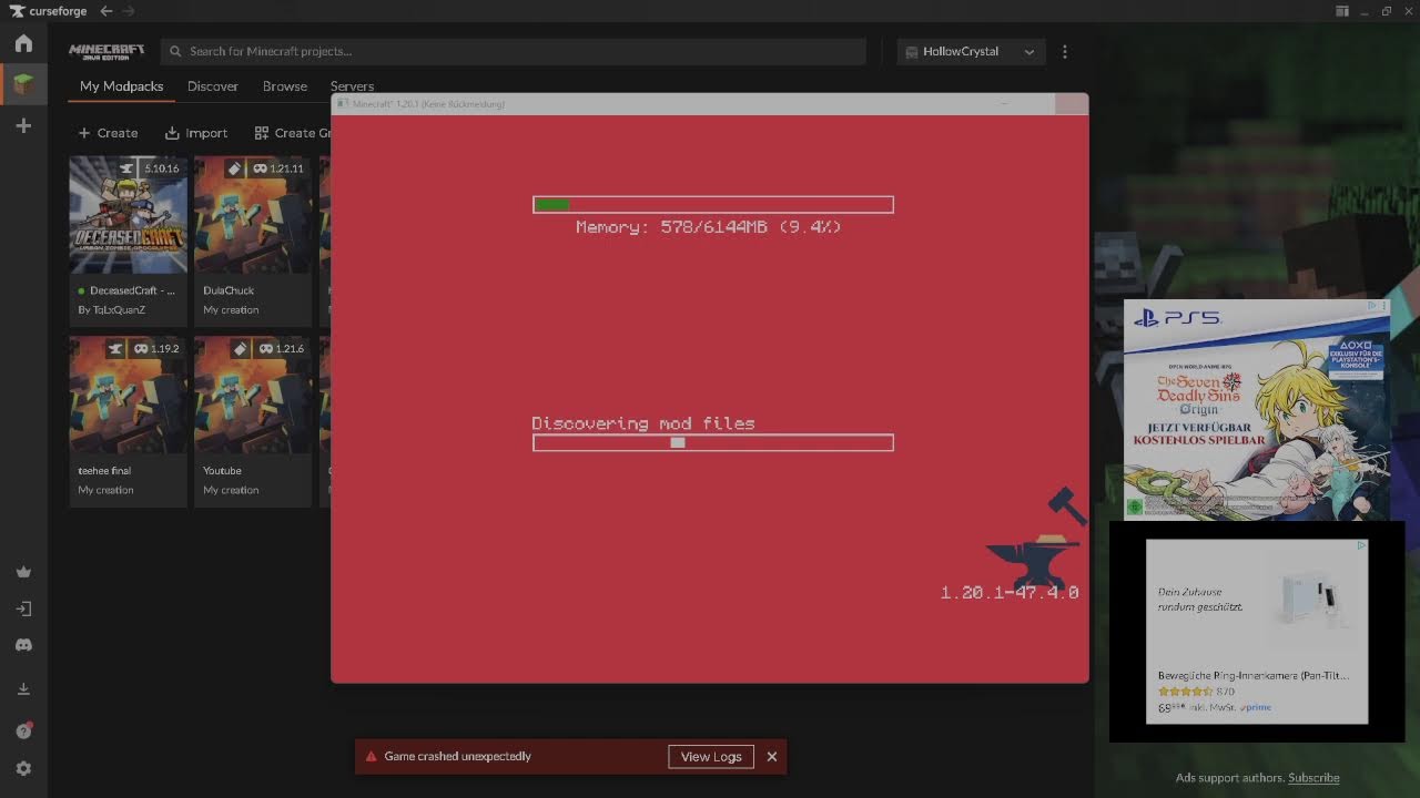 Playing DeceasedCraft