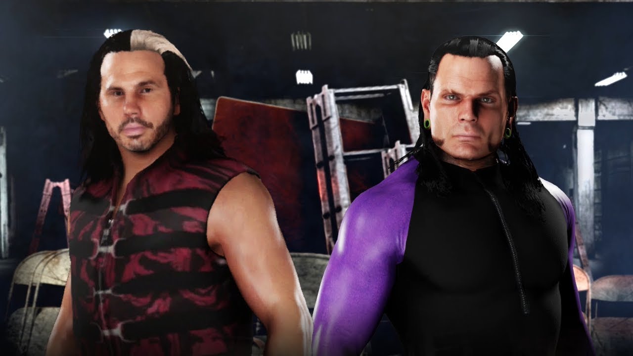 Woken Matt Hardy vs Jeff Hardy - TLC Match - WWE 2K18 Enduring Icons Pack DLC