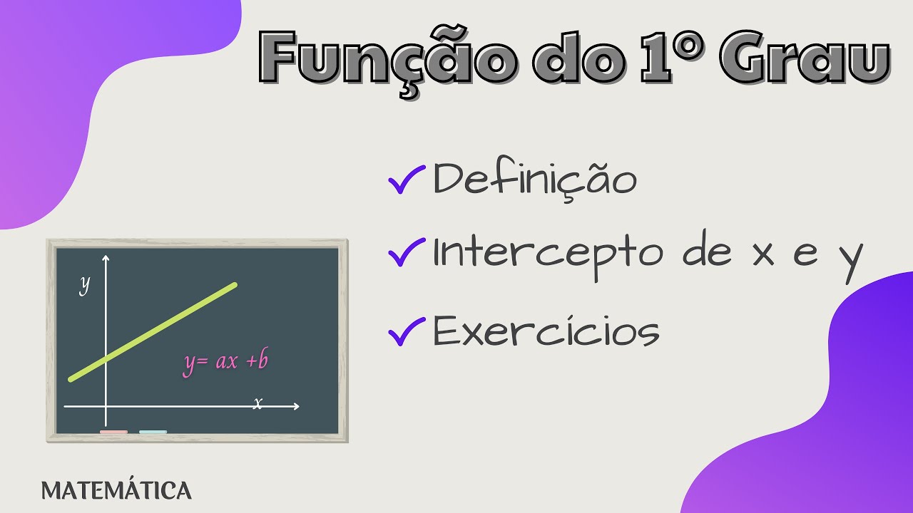 Fun&ccedil;&atilde;o do 1&ordm; grau: Defini&ccedil;&atilde;o e Interceptos