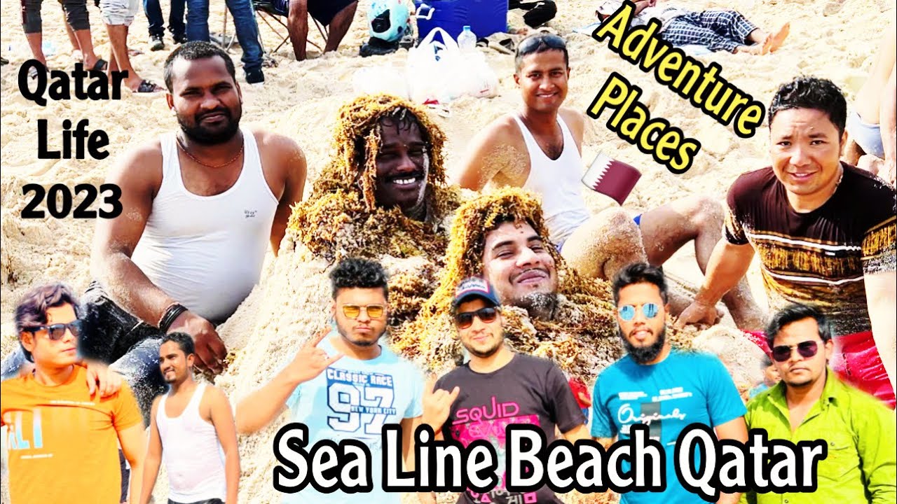 Qatar 🇶🇦 की सबसे Amazing Location / Sea Line Beach Qatar / qatar life 2023 | qatar hindi vlogger
