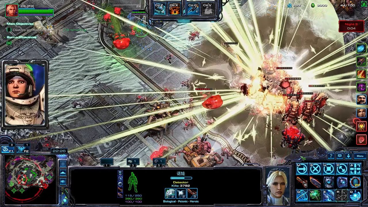 SC2 Super Commander Co-Op Dead of Night ▏ Nova Custom Mutation GamePlay [P: Infiltration Specialist]
