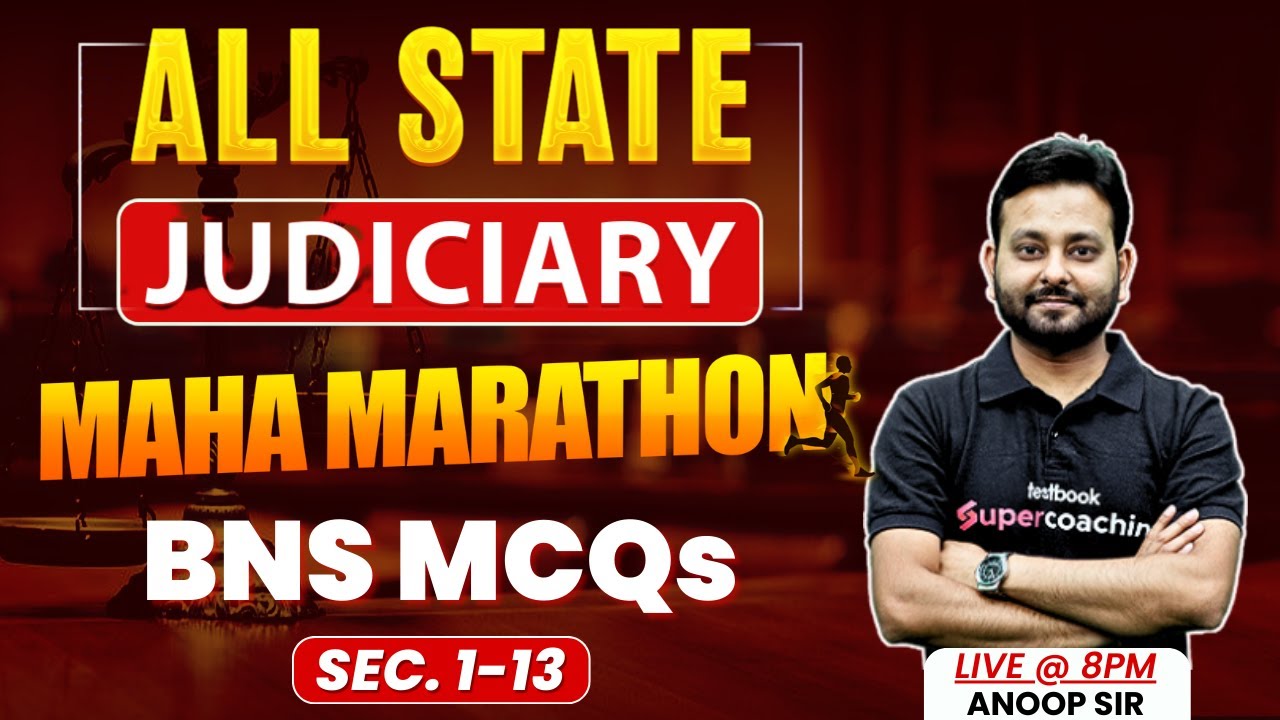 Bhartiya Nyaya Sanhita 2023 | Section 1-13 BNS 2023 MCQs for Judiciary Exams 2025 | Anoop Sir
