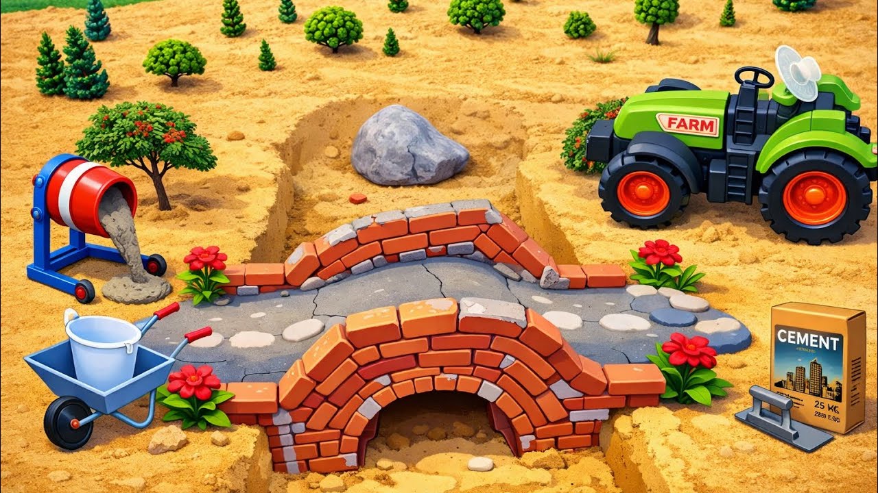 DIY Miniature: Constructing a Strong Brick Bridge from Scratch