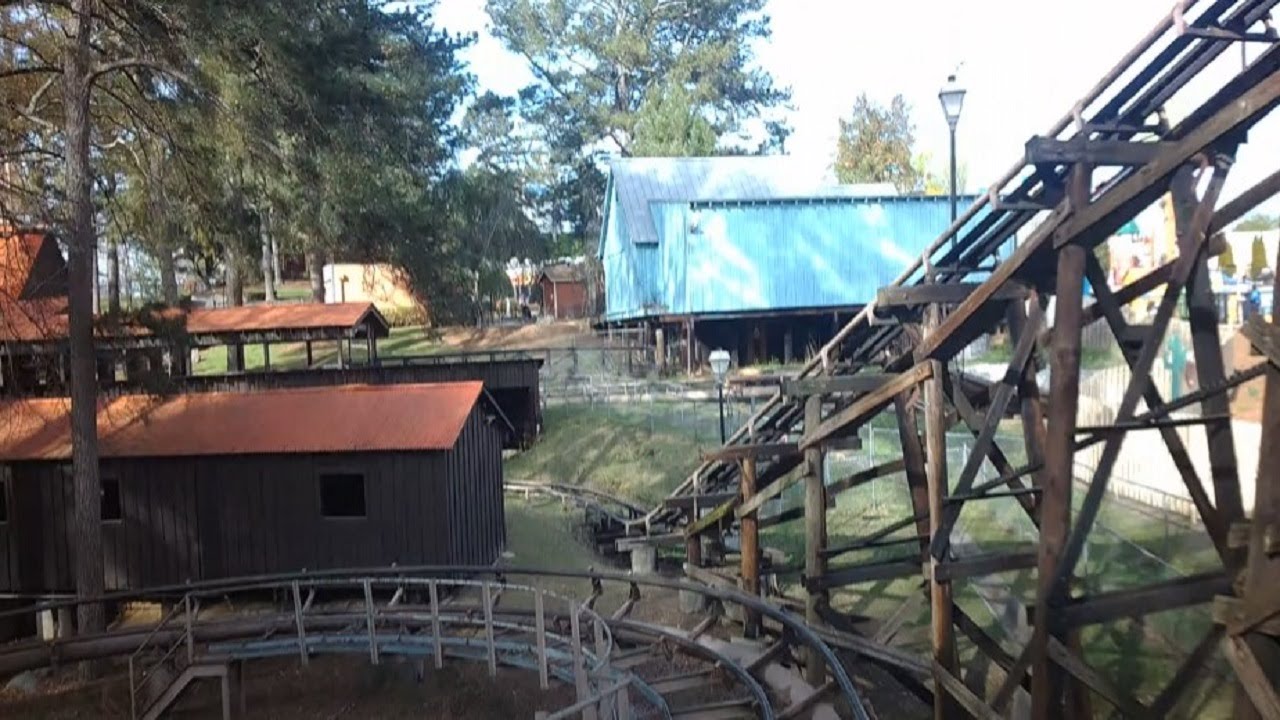 Dahlonega Mine Train - Six Flags Over Georgia - Front Row (4K HD POV) - March 2023