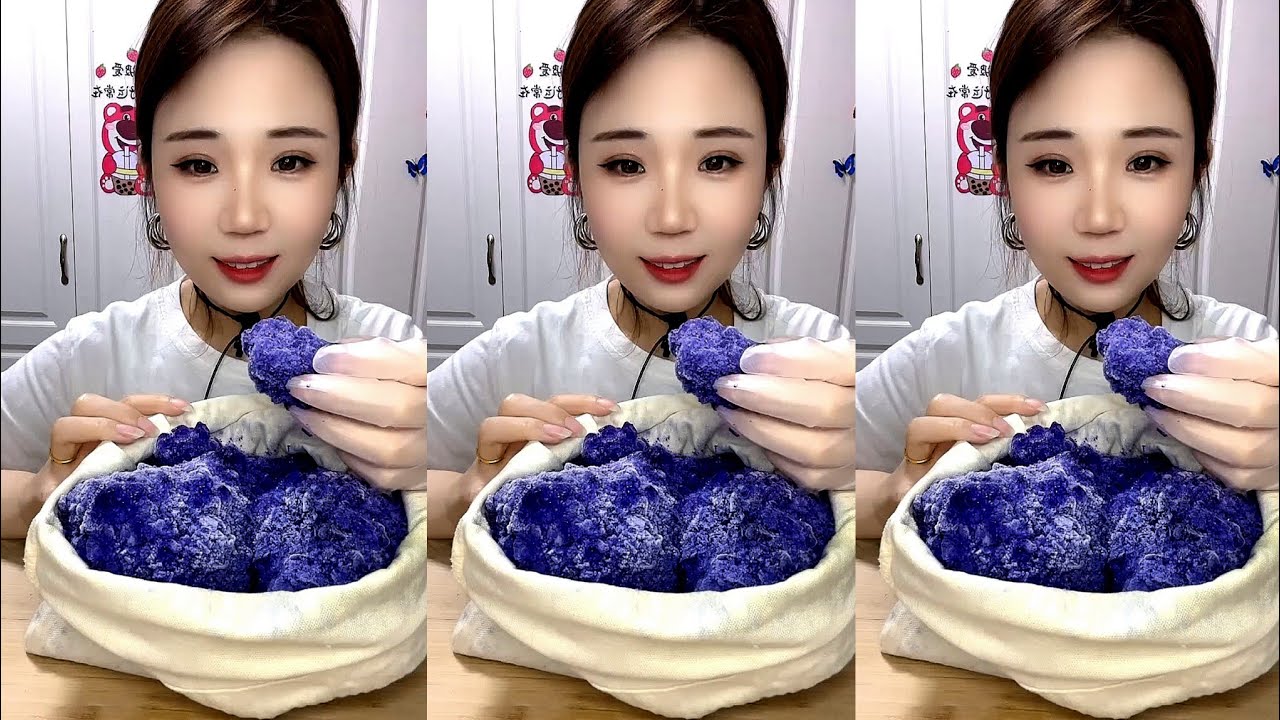 ASMR SHAVED ICE EATING YY MUKBANG (kuaishou id YY910509)