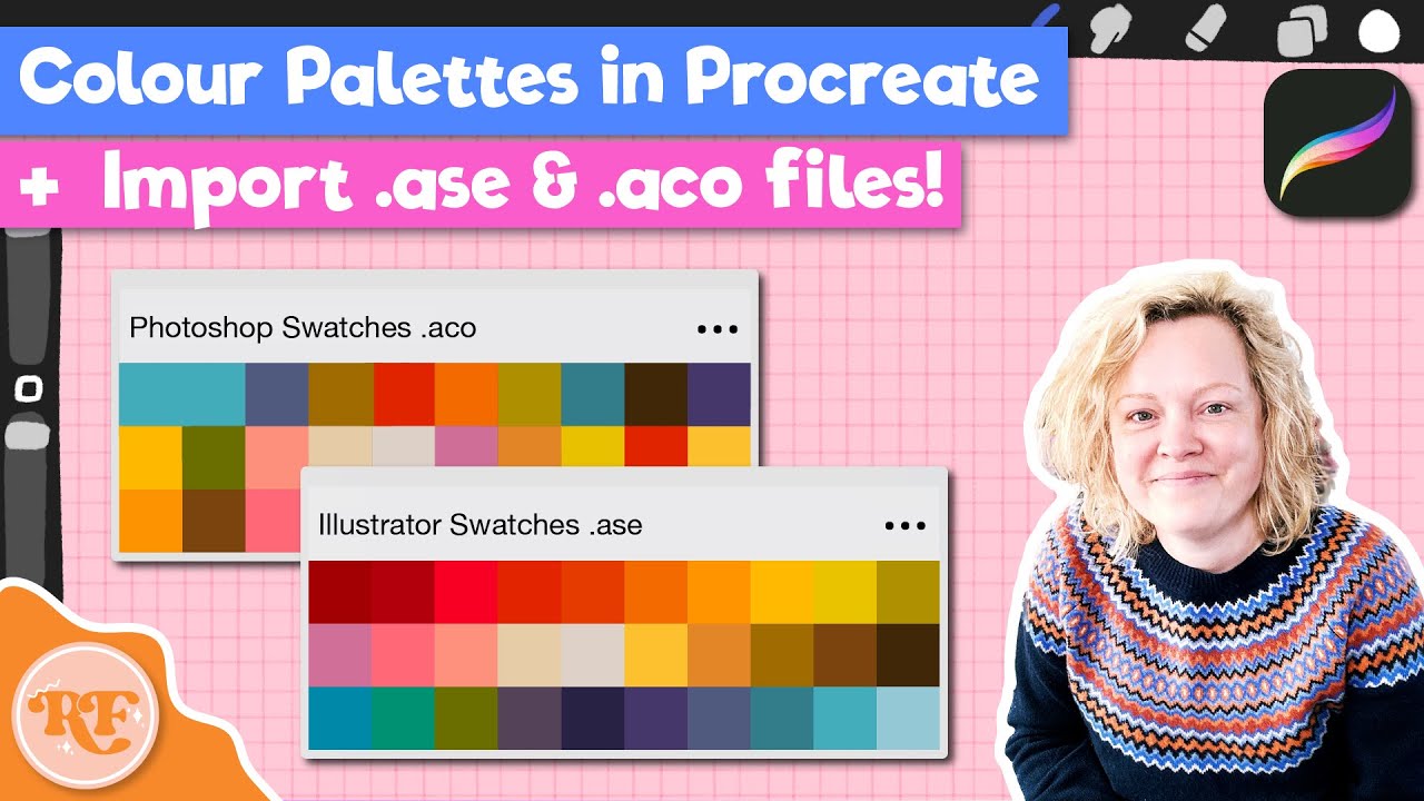 Color Palettes in Procreate | Importing .aco and .ase Files Tutorial
