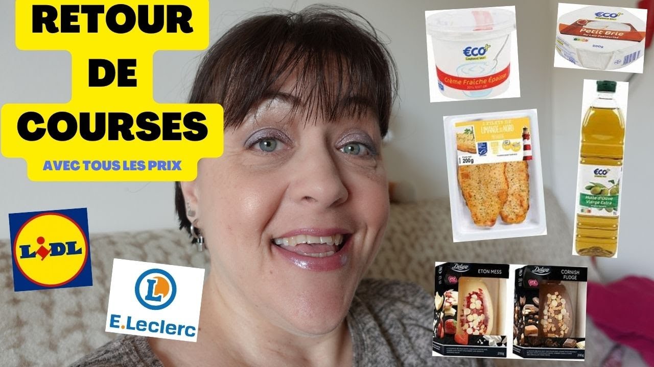 RETOUR DE COURSES 2023 /LIDL et LECLERC / FACE CAMERA/ AVEC TOUS LES PRIX  ET DES PROMO ! - MARS 23