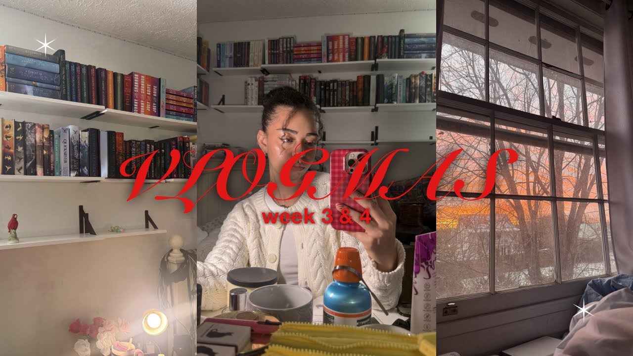 VLOGMAS WEEK 3 & 4 | Christmas! , chats, wall shelves organization, wrapping gifts, and more! 🎄♥️