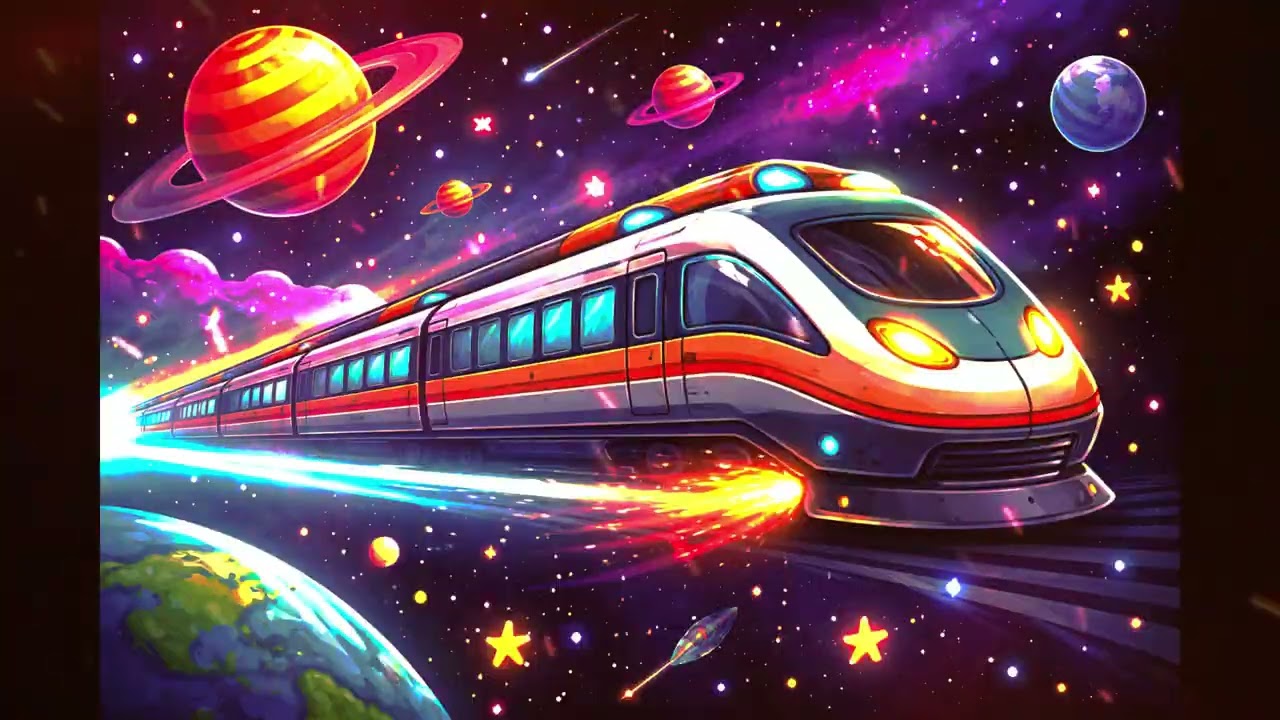 Kosmiczny Pociąg 🚂🚀 | Piosenka dla Dzieci | Tańcz i Śpiewaj Razem!