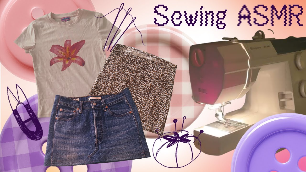 ASMR Making Alterations with My Sewing Machine (whispering, scissor cutting, stitching sounds)