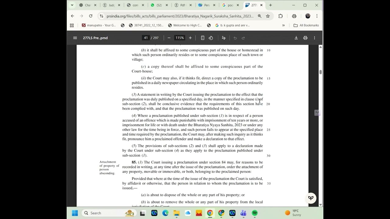Section 84 BNSS Explained | Proclamation for Absconding Accused | BNSS 2023