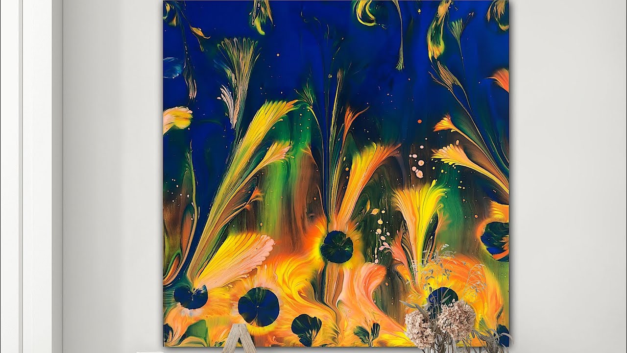 Wasn’t expecting that dry chain pulls helped create stunning summer garden effects Acrylic pouring