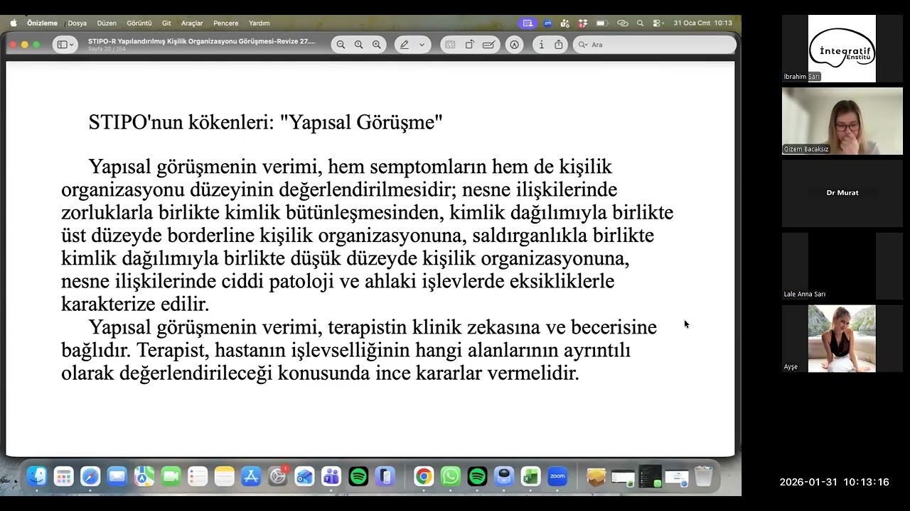 Modül 4.1. Yapılandırılmış Kişilik Organizasyonu Görüşmesi-Revize (Stipo-R) Sunum, Gizem Bacaksız