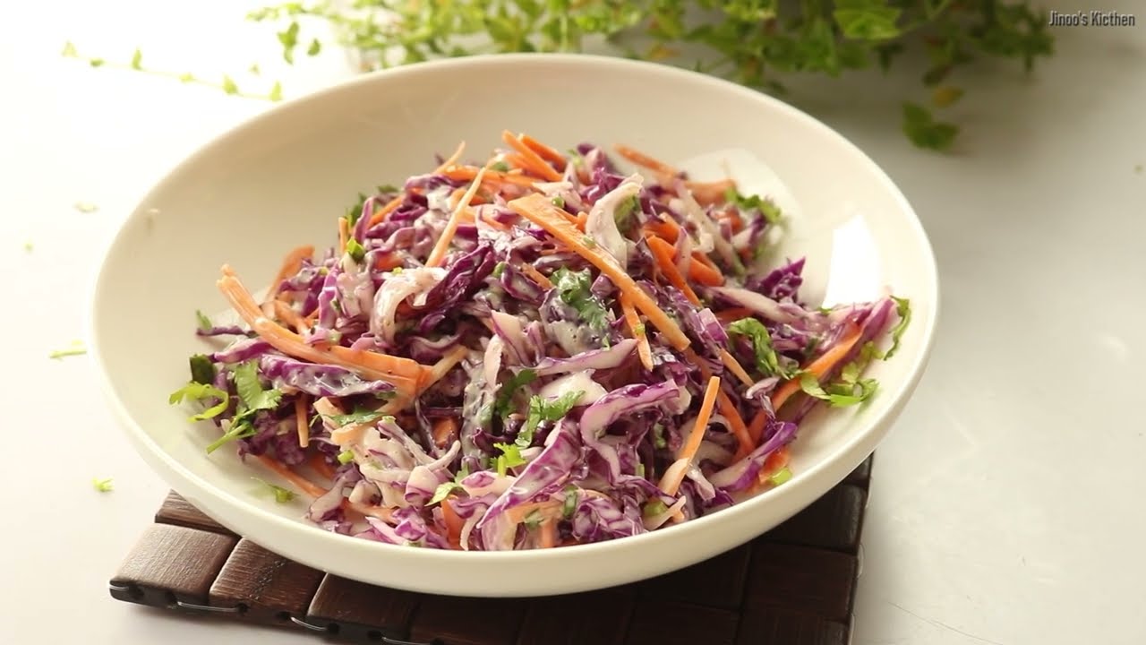 Purple Cabbage Coleslaw recipe | 28 Days Salad Challenge #Salad - 4