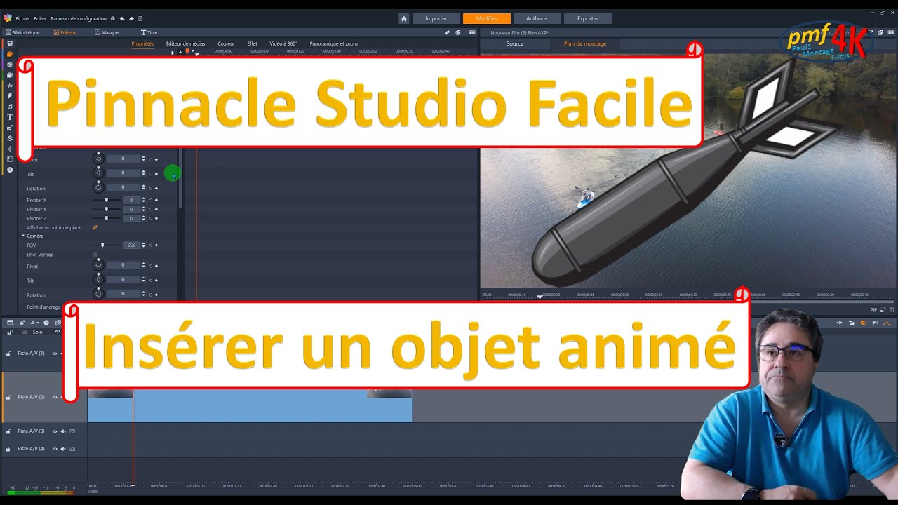 Insérer un objet animé sur une vidéo