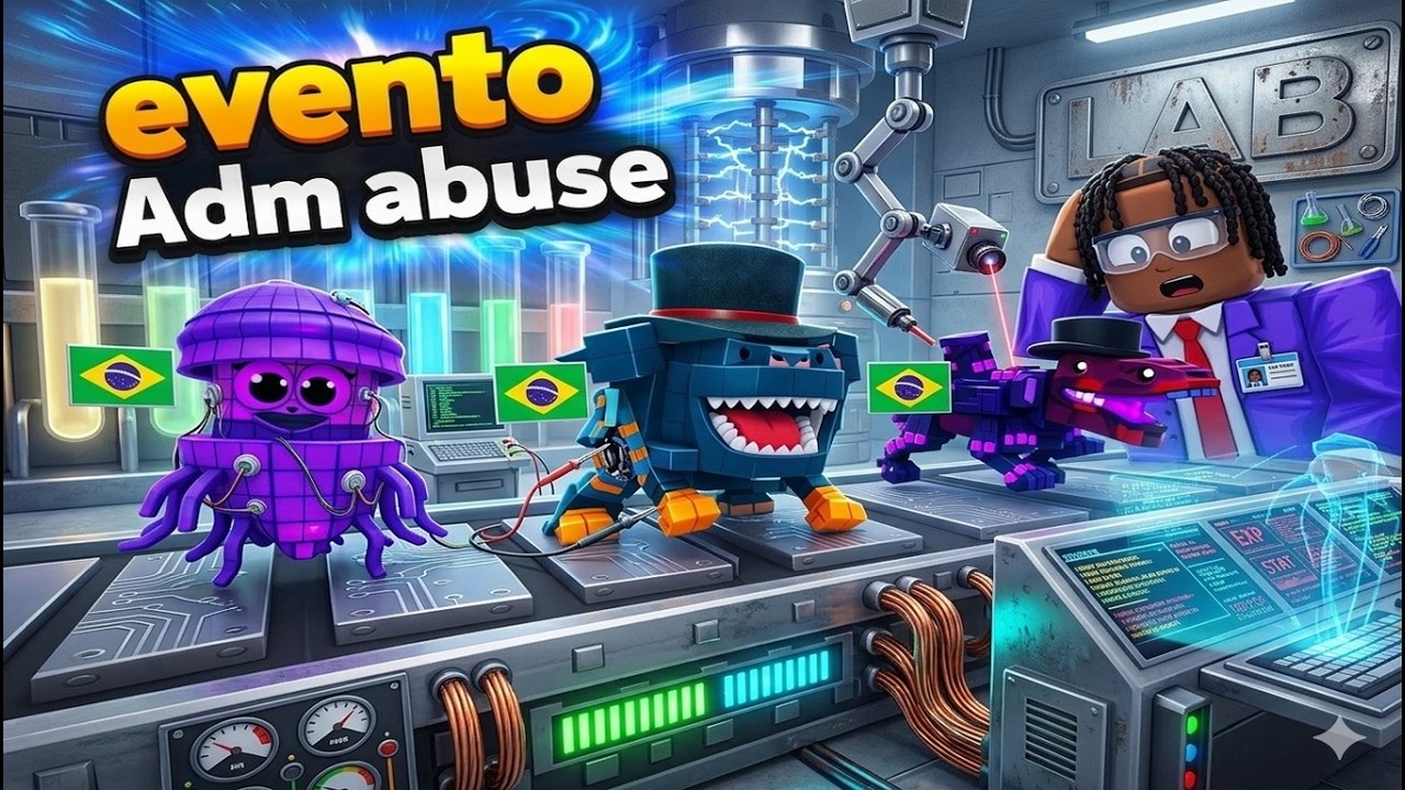 EVENTO ADM ABUSE LABORATÓRIO BRAINROT Ao VIVO ( JOGO DO LUAN CLASH WAR ) #Roblox