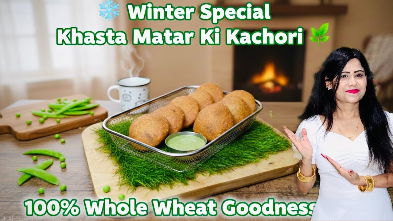 ❄️ Winter Special Khasta Matar Ki Kachori 🌿 | Vimshi’s Style | 100% Whole Wheat Goodness 🫓💚