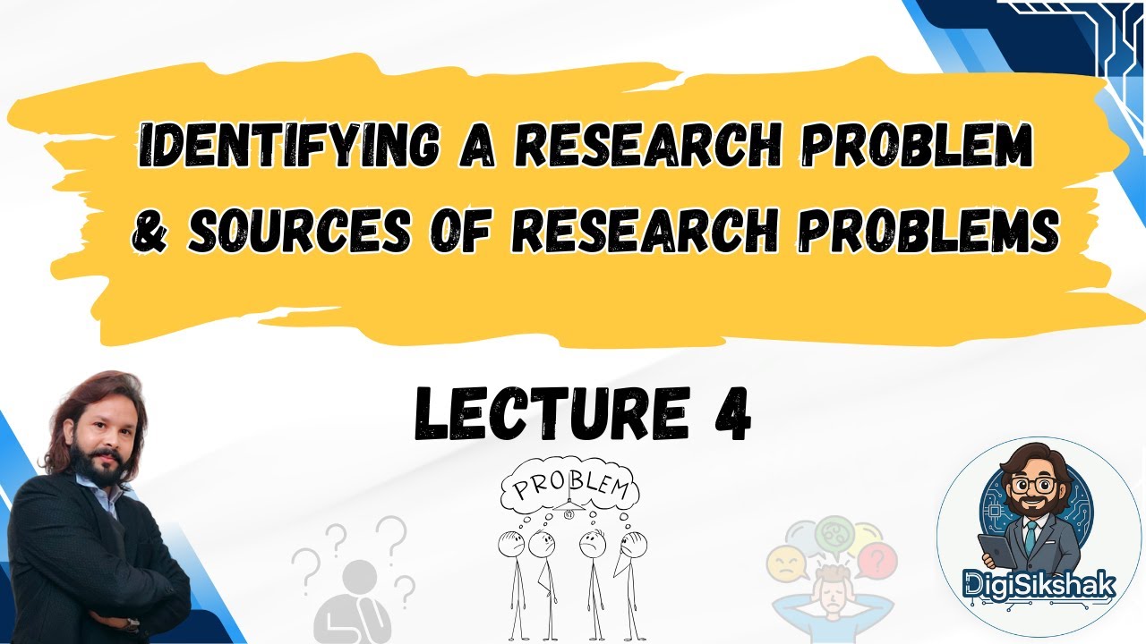 Identifying a Research Problem & Sources of Research Problems in Hindi | Lecture 4