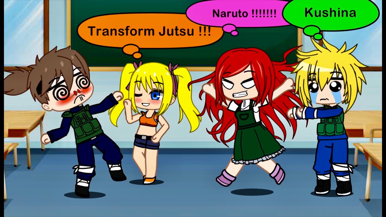 Past Naruto Uzumaki's first day in Ninja Academy || Kushina's Hilarious Reacts || Gacha Club