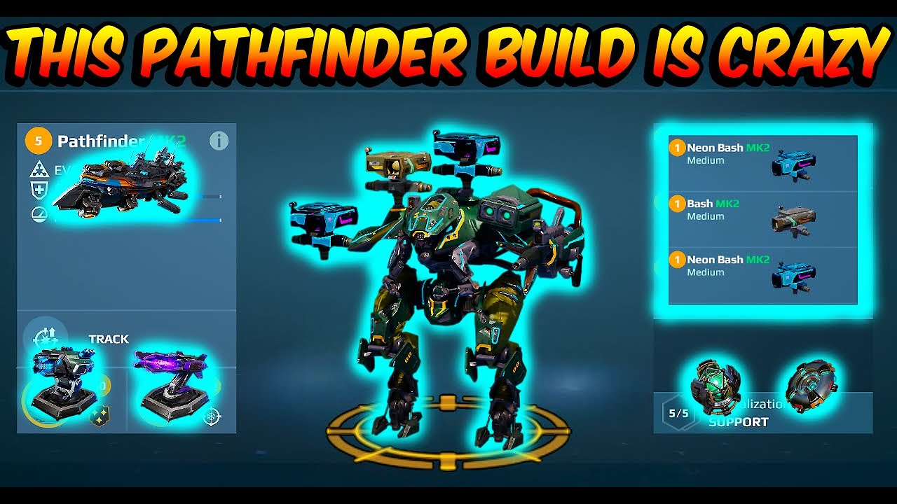 War Robots : The Best Pathfinder build with Bash Weapon #warrobots