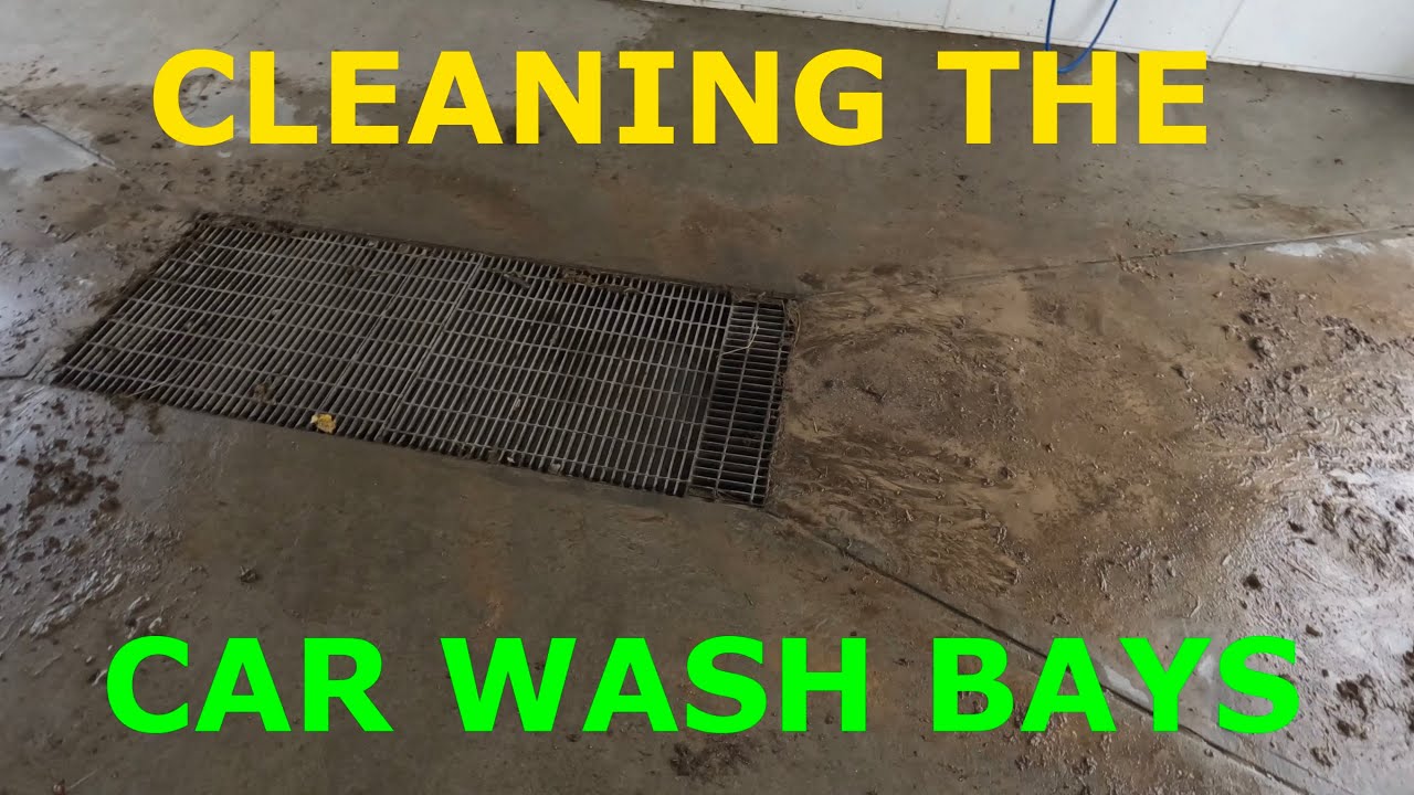 Cleaning Muddy Bays at Car Wash #1 - ASMR - 4K
