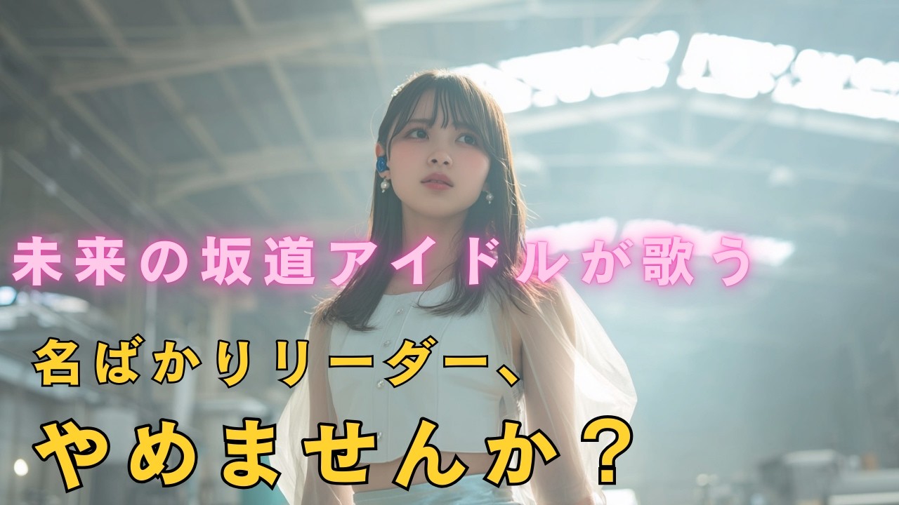【製造業 AI Music アイドル】　名ばかりのリーダ、やめませんか？　『責任の在処』　(坂道アイドル)