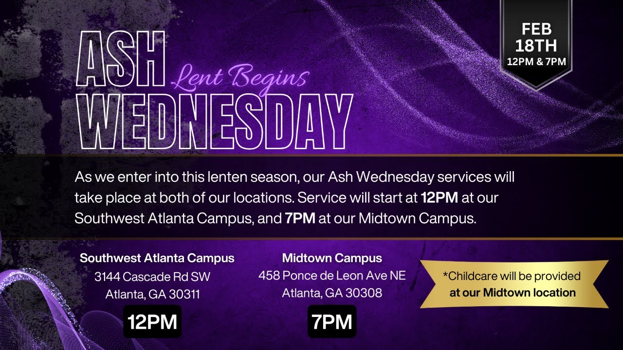 Ash Wednesday Service 2-18-26 (12:00pm Service) | Southwest Atlanta