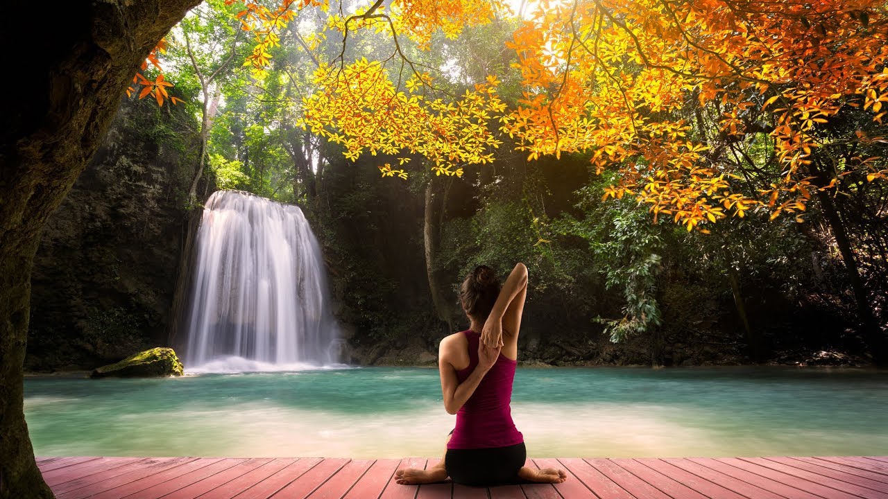 Música Relajante para Tranquilizar la Mente con Cascada y Bosque, Relajarse y Dormir