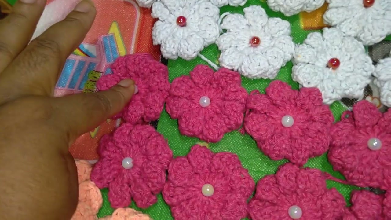 🌻flores cata-vento feito de croche para aplicar em tapete 