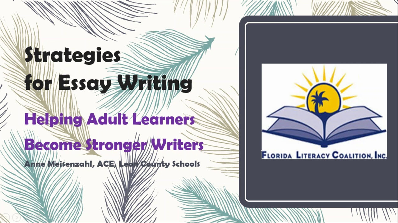 Webinar: Helping Adult Learners Become Stronger Writers
