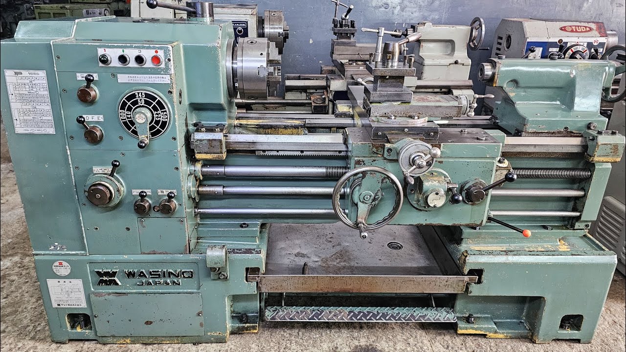 🔴 Used High Speed Gearhead Lathe Machine " Wasino (LE-19K) , Japan 🇯🇵 "
