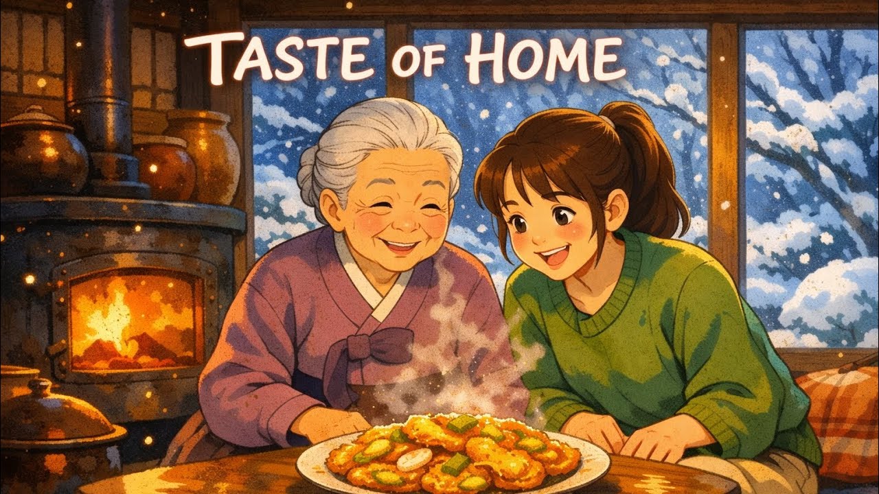 First Snow & Halmoni’s Secret Kimchi ❄️ | A Cozy Ghibli Story