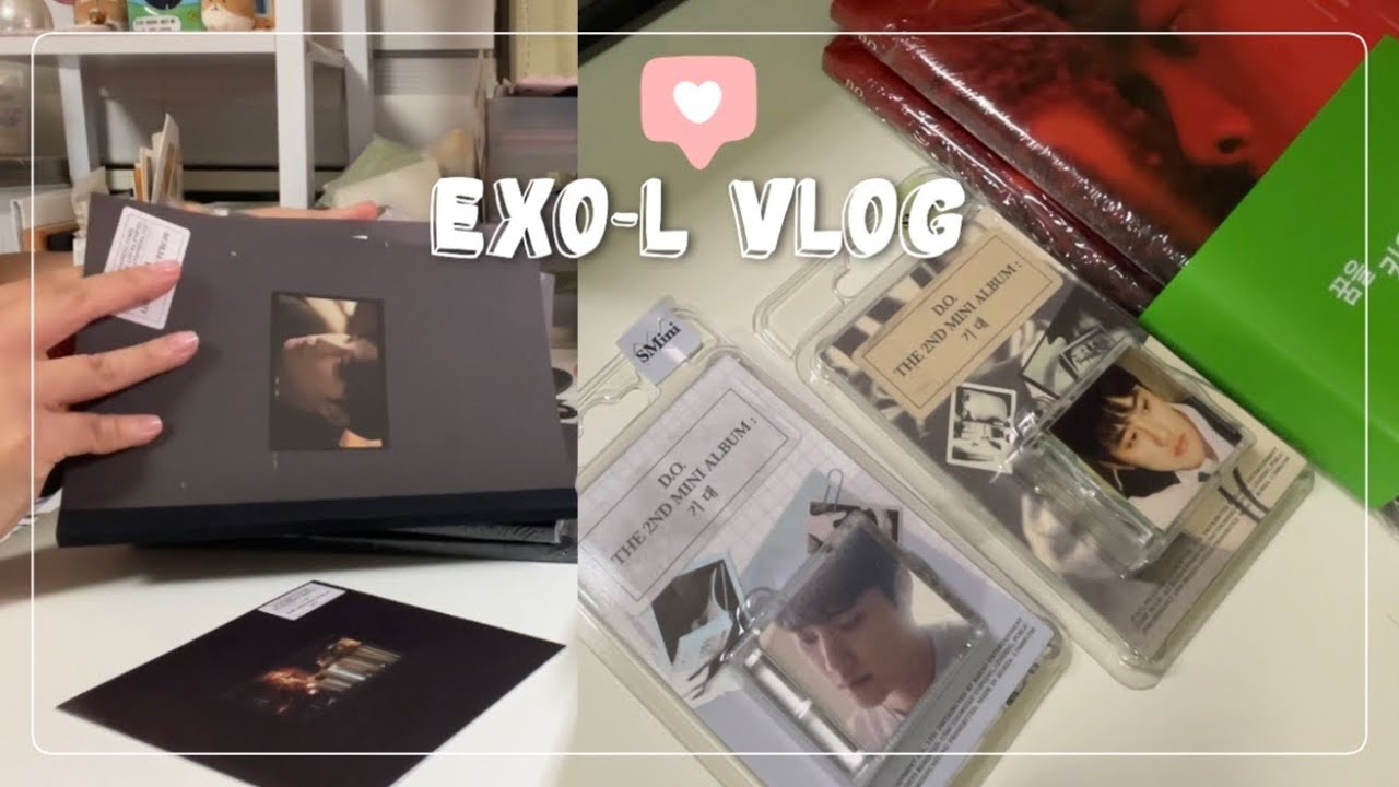 [엑소엘 브이로그] 도경수 앨범 언박싱 aka 앨범깡✩°｡ ⋆⸜ 🎧✮  | 중복 시작 빵빠레 울리며 시작 | 갈망 포카 너 참 어렵다 | 하지만 택배 아직도 남았됴⊙♡⊙