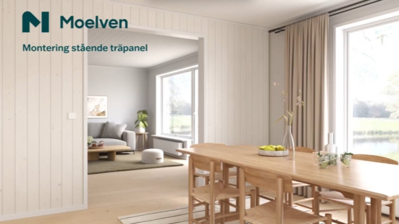 Montera st&aring;ende tr&auml;panel inne | Moelven