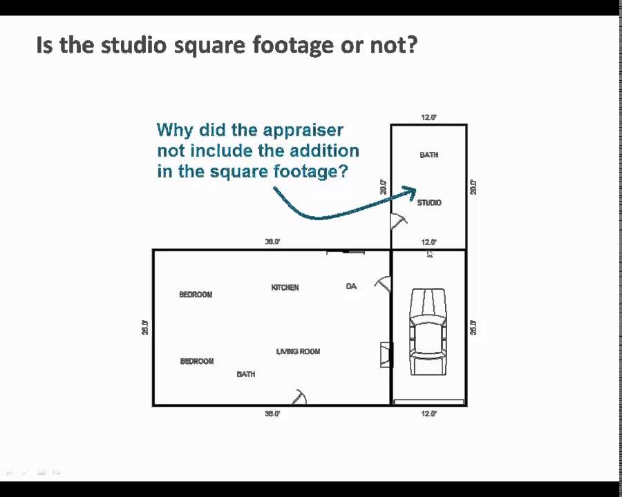 Can a detached structure be included in the square footage? (from a Sacramento appraiser)