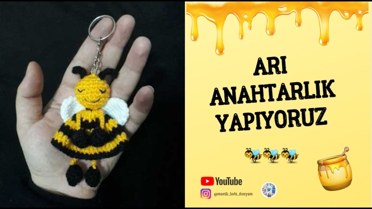 ARI ANAHTARLIK YAPIYORUZ🐝🐝 / Çok sevimli oldu 🐝