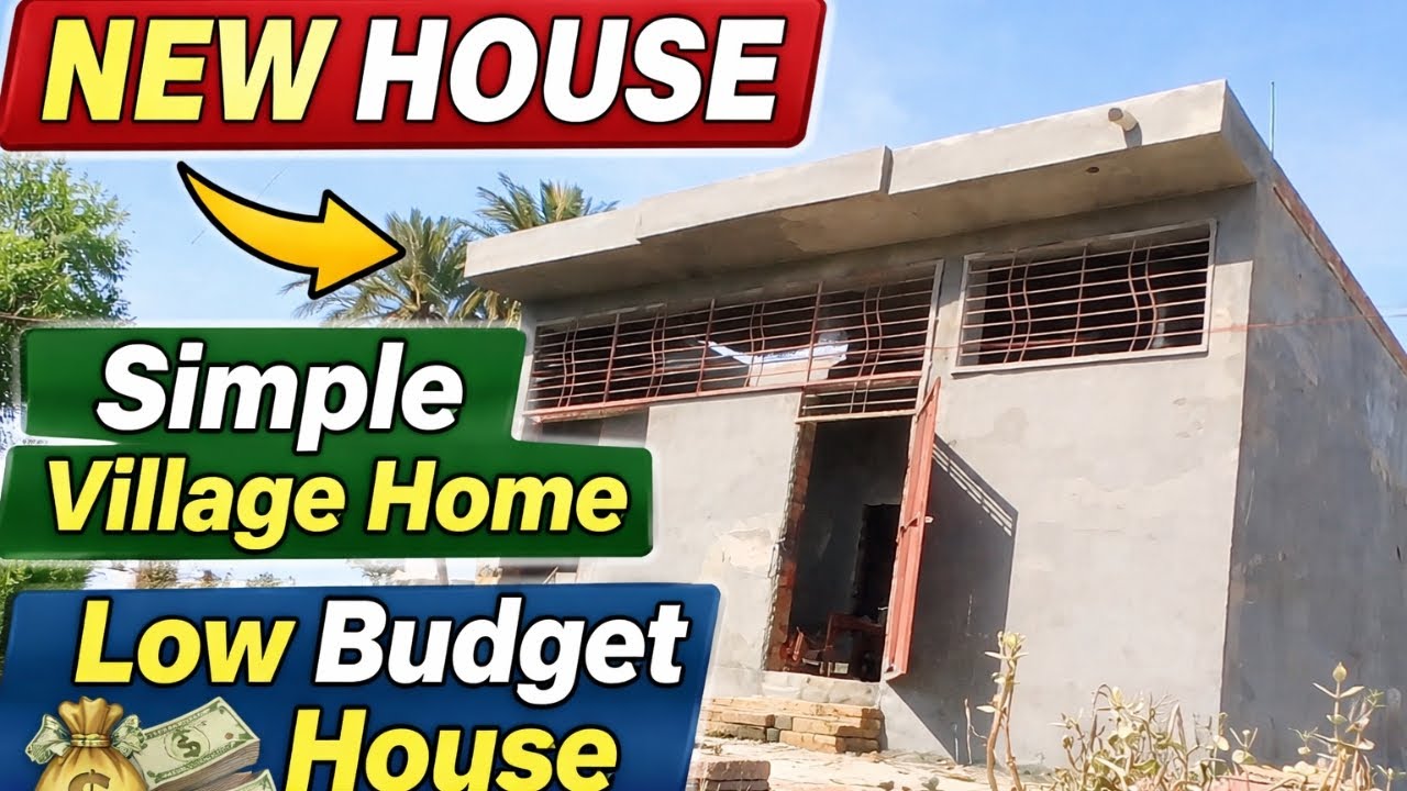 New House Construction Complete  Simple Concrete Building  Village House Tour 2026